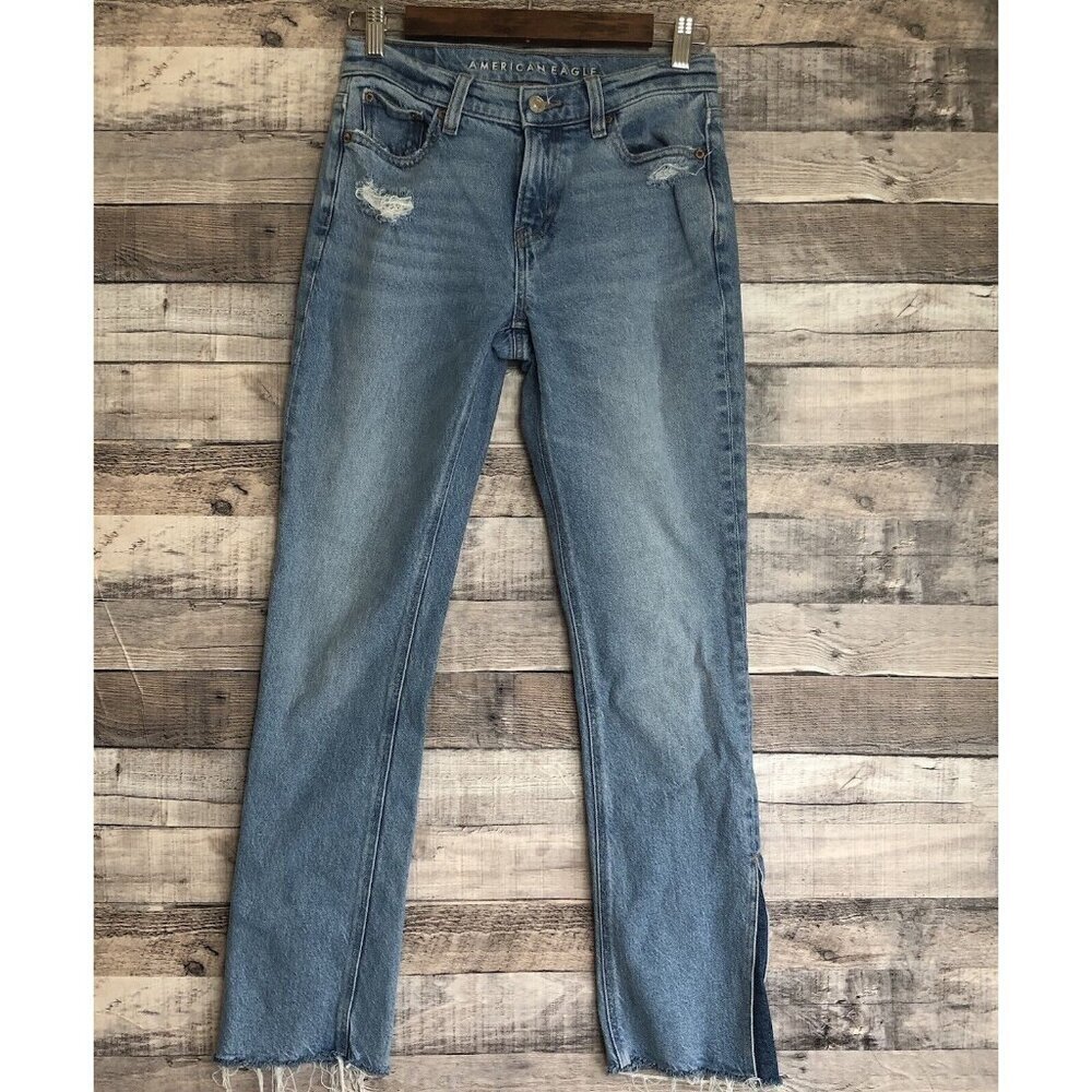 American Eagle Jeans Women 0 Bootcut Skinny Kick Low Rise 90s Light Wash